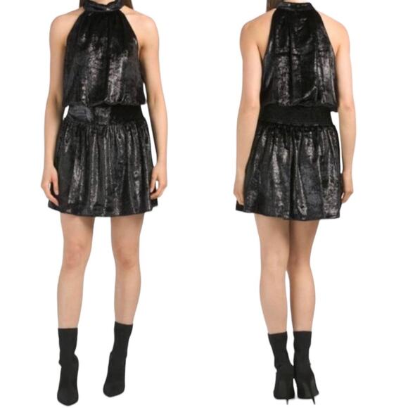 Ramy Brook New York Velvet Ellin Sleeveless Sparkle & Shine Metallic Mini Dress - Picture 1 of 10